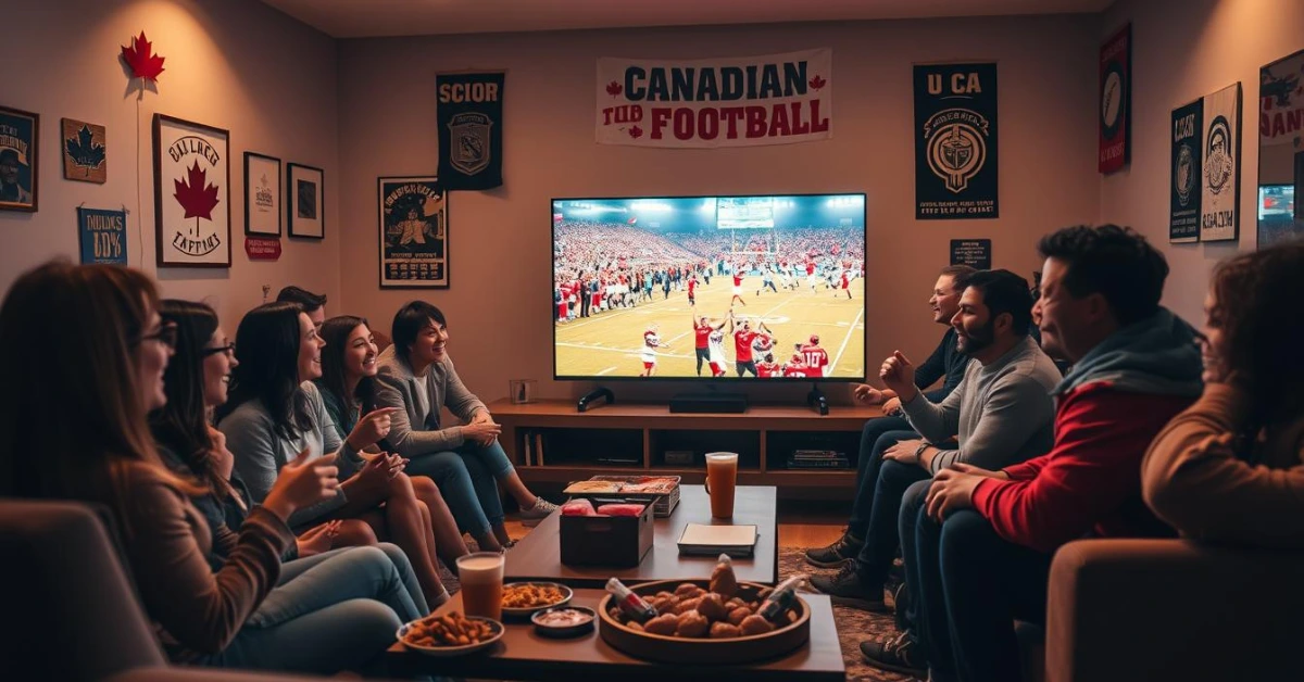 IPTV Canada streaming live football match on multiple devices including smart TV and mobile phone